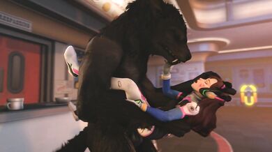 'Rough Sex with a Werewolf: D.VA Gets Fucked Raw'