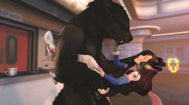 'Rough Sex with a Werewolf: D.VA Gets Fucked Raw'