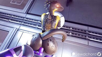 Futa Robot Ravages Lizard with Mechanical Ecstasy [Lewdchord]