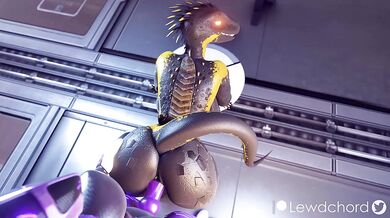 Futa Robot Ravages Lizard with Mechanical Ecstasy [Lewdchord]