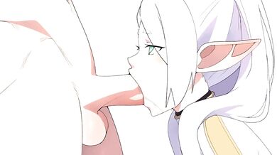 Afternoon delight with a deep throating elf