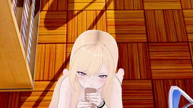'Hentai Blowjob: Marin Kitagawa sucks dick while her friend Miyumi69 eats pussy, in ultra HD 3840x2160 video.'