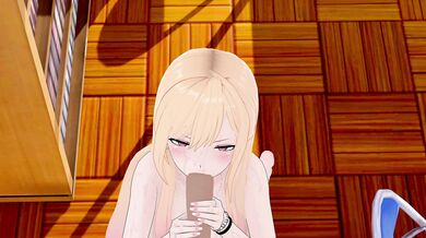 'Hentai Blowjob: Marin Kitagawa sucks dick while her friend Miyumi69 eats pussy, in ultra HD 3840x2160 video.'