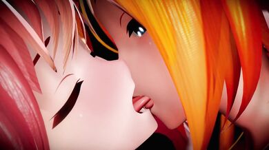 Yuri Vocaloids Lesbian French Kissing Debut