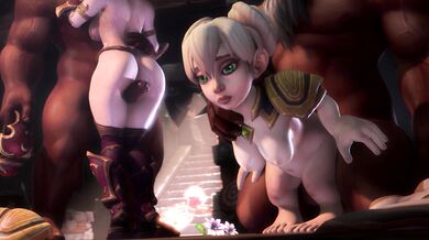 Titanic Anal Tail-Sliding with a Nerdy Dragon Queen and a Cute Little Goblin Mage [Ultra HD]