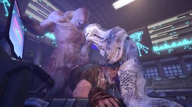 Marcus gets pleasured by the Swarm in a threesome fantasy.