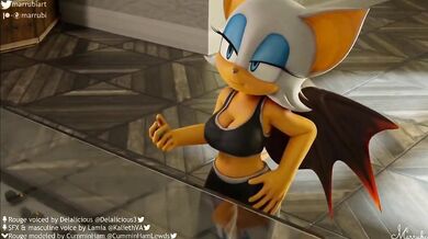 The Fappening! Rouge the Bat's Wet and Wild Pussy Pounding Compilation