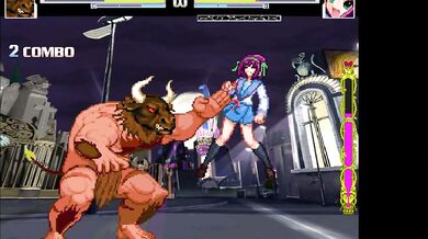 Bull with a human body fucks the shit out of the cute anime girl