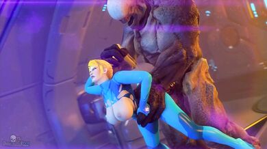 HellKnight's Hardcore Encounter with Metroid Huntress Samus in an Infinite Loop of Pleasure and Pain