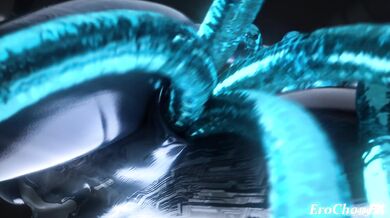 Tentacle titillation with Cortana's erotic invasion