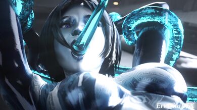 Tentacle titillation with Cortana's erotic invasion