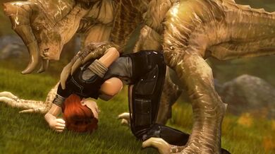 Female Commander Shepard's Repeated Encounter with the Savage Deathclaw Beast