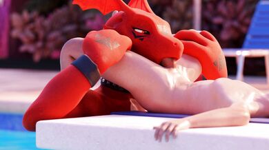A Night with Guilmon and His Sexy Swimsuit Wife at the Hot Spring Resort!