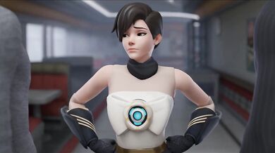 Two Dicks Inside Tracer's Ass