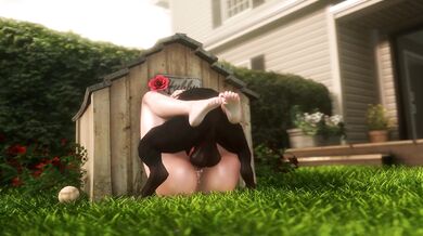 Pleasure-seekers indulge in hot, steamy fun in the backyard!