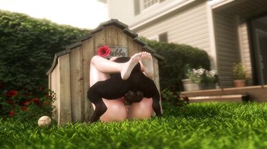 Pleasure-seekers indulge in hot, steamy fun in the backyard!