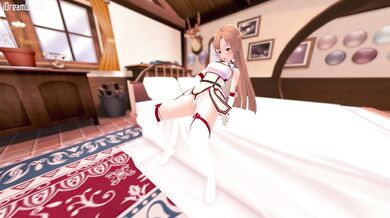 Legend of the Wet Pussy: Asuna's Tantalizing Foot Job & Self Love Session