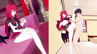 Big Titties Bouncing in Shorts: High School DxD's Rias Gremory with Sound and Attention!