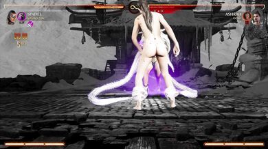 X-ray vision on naked women: Ryona's Sindel's ultimate fantasy fulfilled
