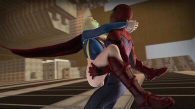 Super Girl and Spidey have a XXXtremely adventurous day together
