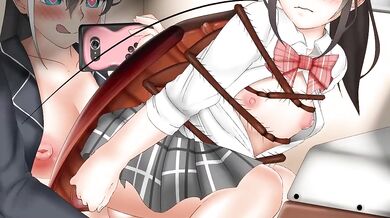 A female cockroach takes advantage of a male femboi's small size, using her big hairy legs to ride him like a horse!