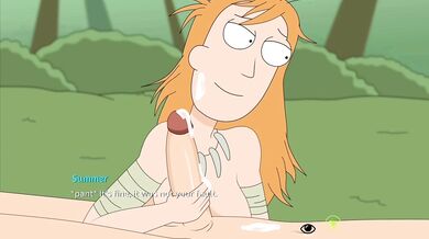 The summer sun was shining bright on the bikini-clad body of Morty as she rode her bike outside, completely naked.