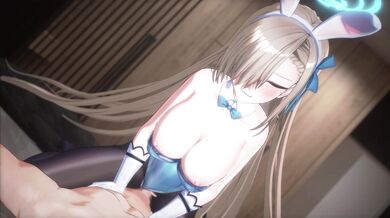 'A Nekomimi Asuna Takes On The Cowgirl Position With A Juicy Twist.'