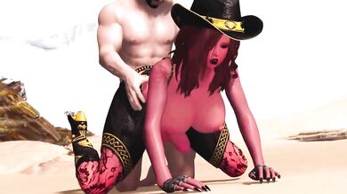 Ride me, Red! A man vs. Red Cowgirl erotic adventure.