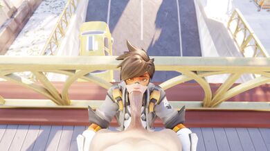 Tracer's Blissful Tie with a White Knight and Horny Cumshots - No Blackmail Involved