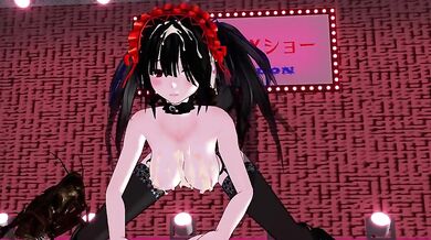 Bug-eyed Bitch Queen Kurumi's Horny Tentacles