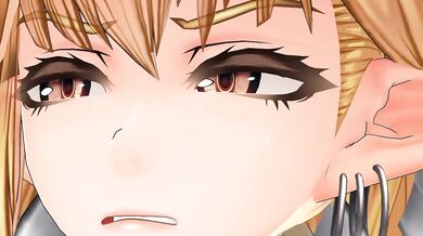 'A beautiful elf female knight is getting pounded from all angles in a first-person view [Fux] hentai video.'