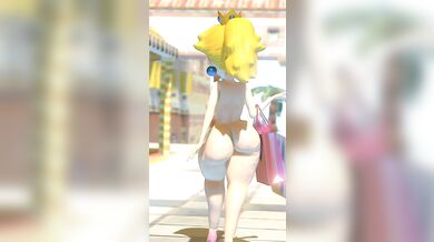 'My Neighbor Peach Naked Stroll in Del Fino'