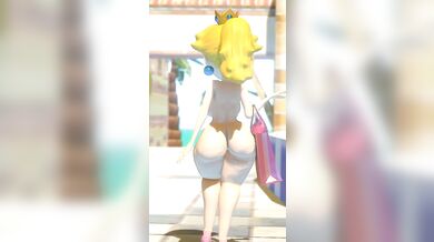 'My Neighbor Peach Naked Stroll in Del Fino'