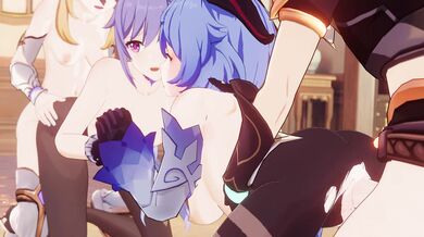 4K Ultra HD Hentai Anime featuring Aline & Ganyu