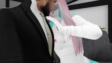 Sexy Shemale Swallows a Cock in Second Life