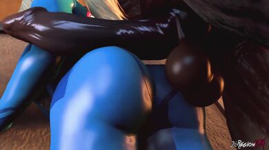 Monster Fuck Fest with Samus as the Bitch