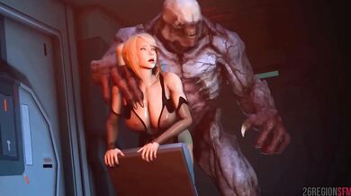 Monster Fuck Fest with Samus as the Bitch