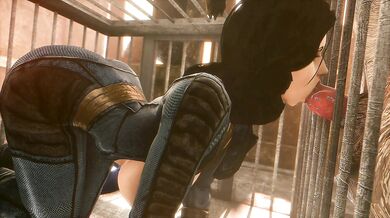 Cute Elizabeth Rides Her Canine Companion in Ultra HD!