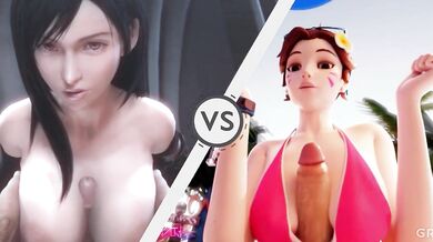 Titanic Tit-Fucking Match: D.va vs Tifa