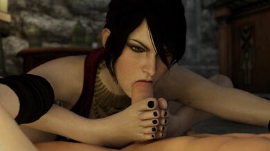 Rainbow Bitches: A Morrigan Flowjob