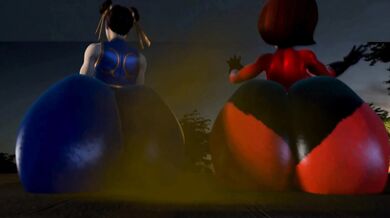 - Chun Li vs. Mrs. Incredible: A Battle of Superheroine Asses!
