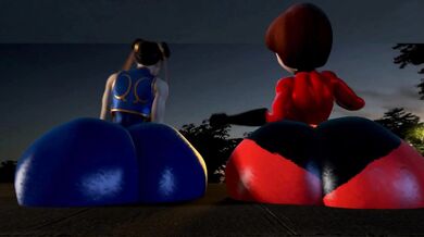 - Chun Li vs. Mrs. Incredible: A Battle of Superheroine Asses!