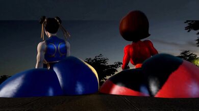 - Chun Li vs. Mrs. Incredible: A Battle of Superheroine Asses!