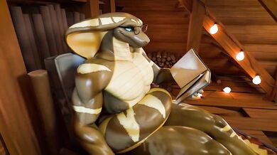 Sexy Lioness Gets Tamed by Slimy Serpent Lover