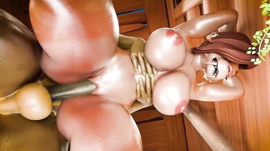 Sexy Lioness Gets Tamed by Slimy Serpent Lover