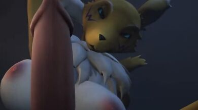 Renamon: Taking your Mouth like a Champ in POV Hentai