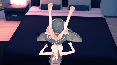 Haru's Winter Thaw: Legs Up and Lifted on Assistant's Shoulder with Front Camera View