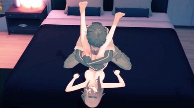Haru's Winter Thaw: Legs Up and Lifted on Assistant's Shoulder with Front Camera View