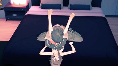 Haru's Winter Thaw: Legs Up and Lifted on Assistant's Shoulder with Front Camera View