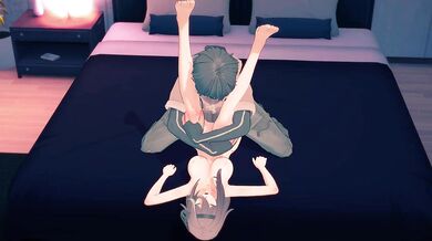 Haru's Winter Thaw: Legs Up and Lifted on Assistant's Shoulder with Front Camera View